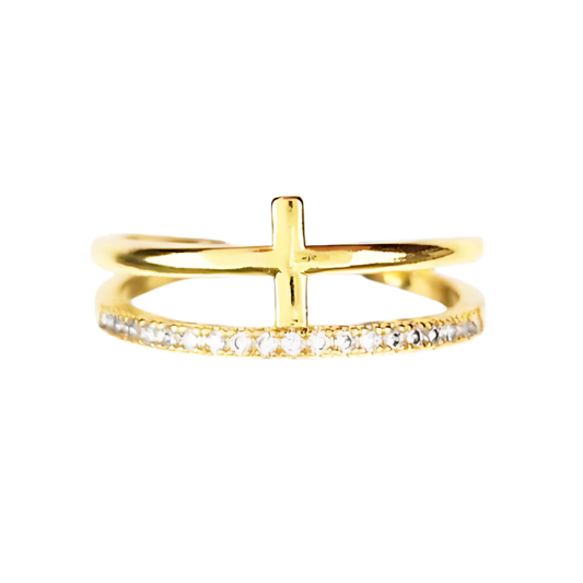 Double Band Gold Ring for Women