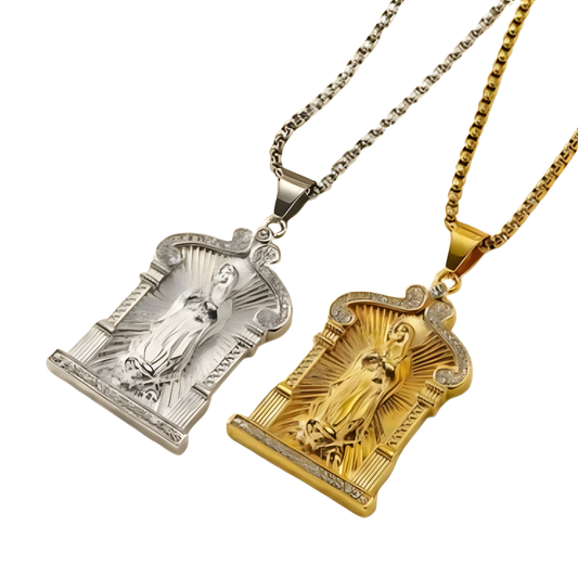 Virgin Mary Pendant – Gold