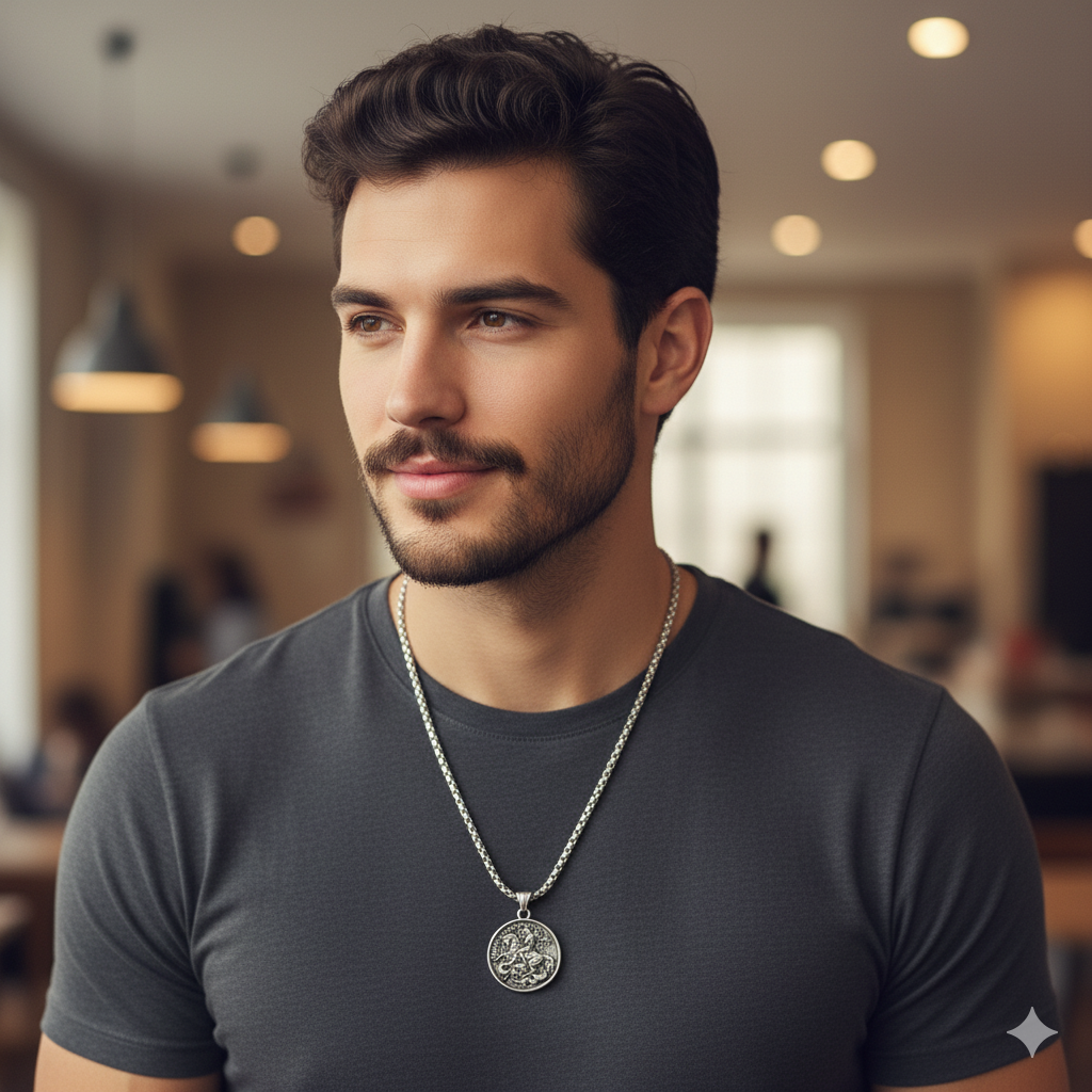 St. George Pendant – Silver