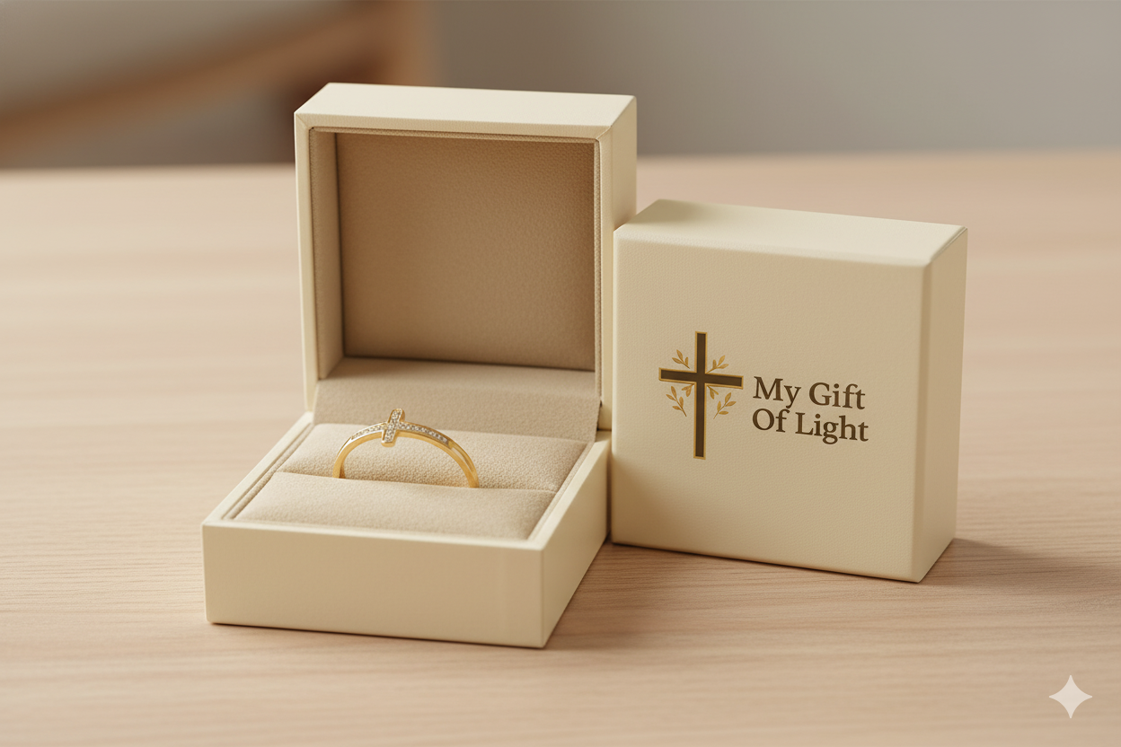 Elegant Cross Rhinestone Ring for Women