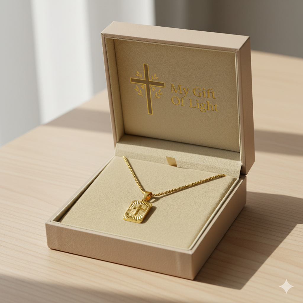 Gold Cross Pendant Necklace – Unisex