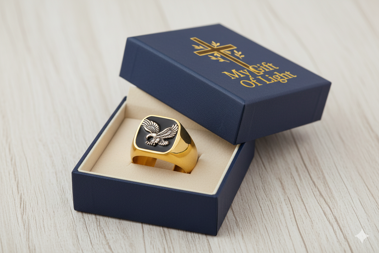 Eagle Ring for Men – Gold and Silver