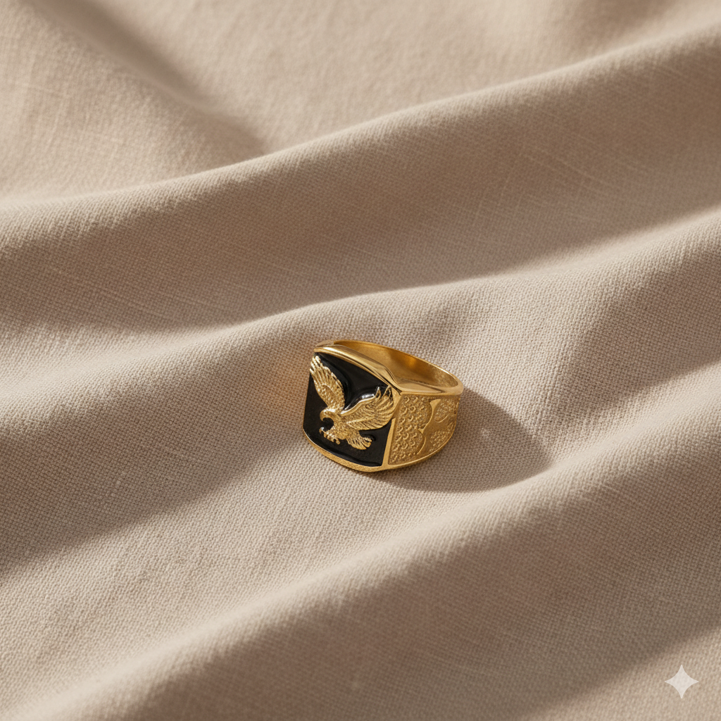 Eagle Ring for Men – Gold and Silver