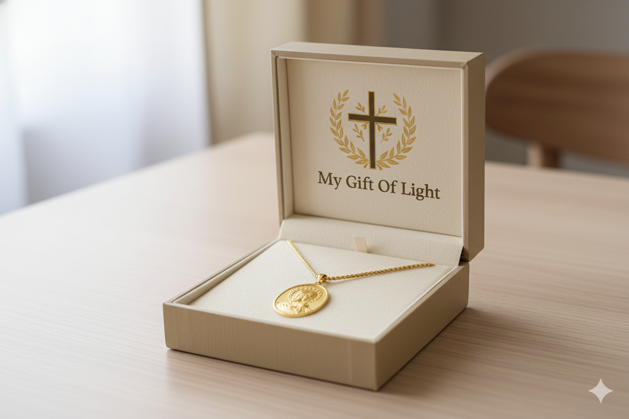 Gold Virgin Mary Necklace