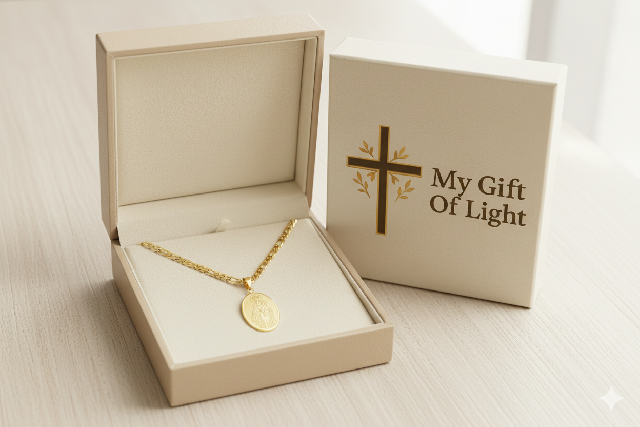 Gold Virgin Mary Pendant Necklace – Gold