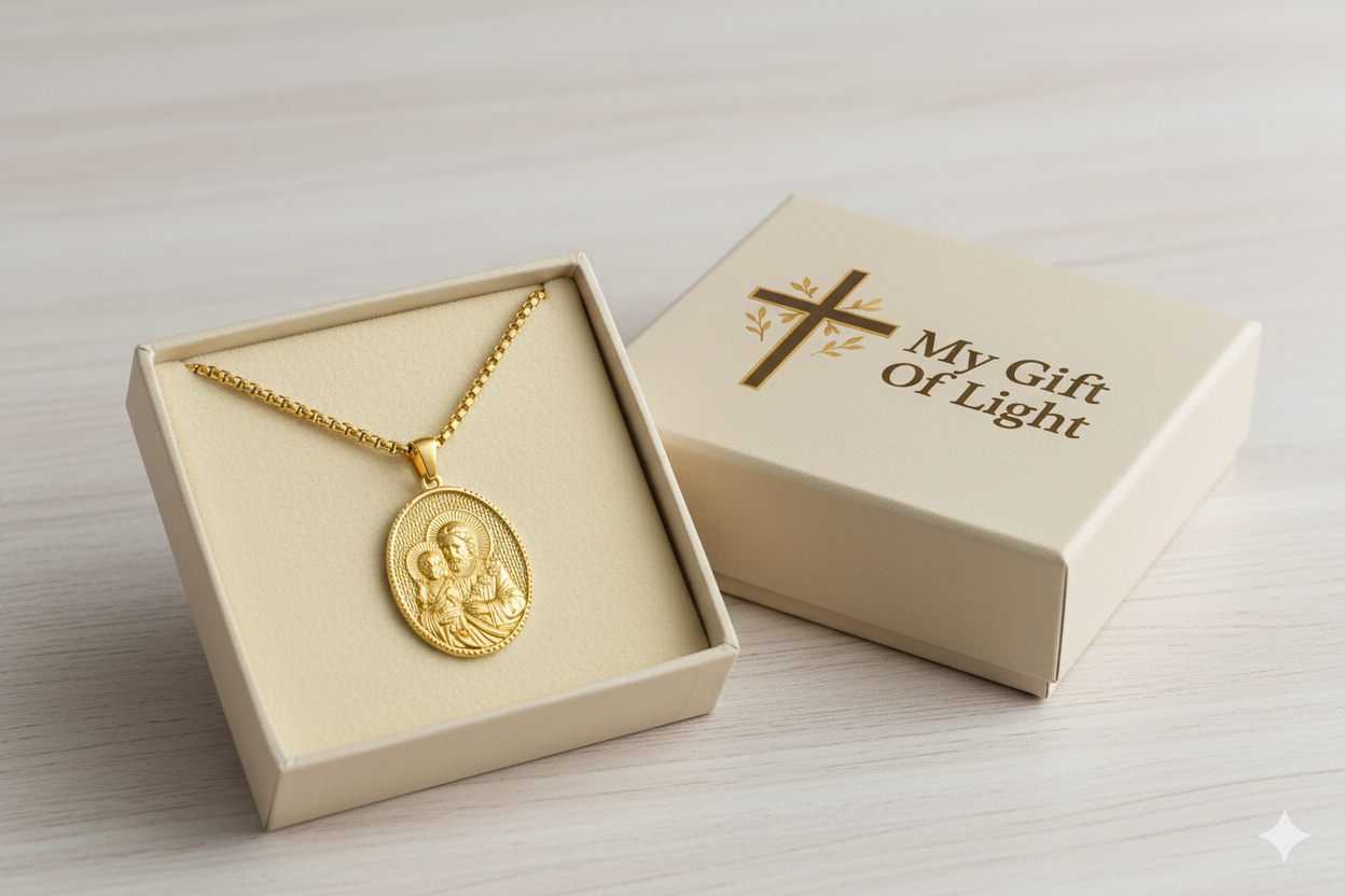Saint Joseph Necklace – Gold Religious Jewelry