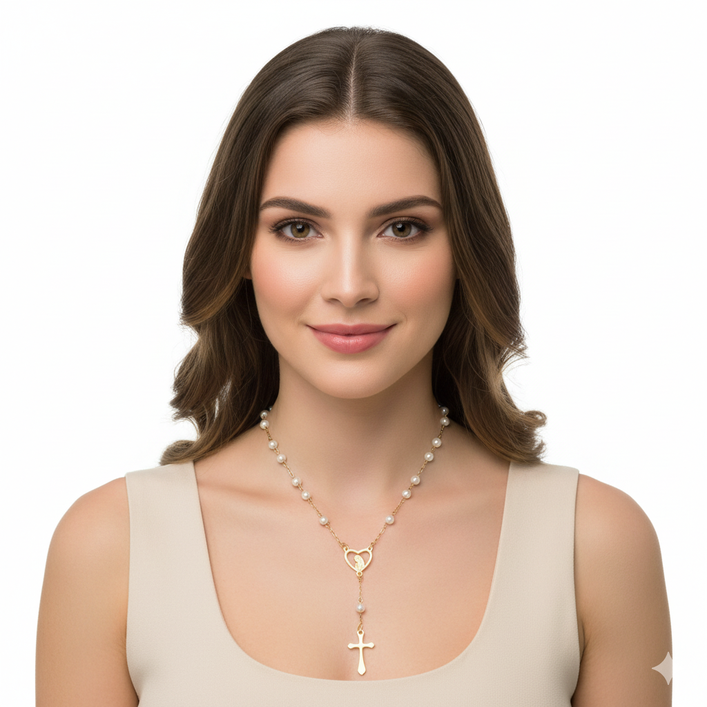 Gold Plated Rosary Necklace – Divine Elegance Catholic