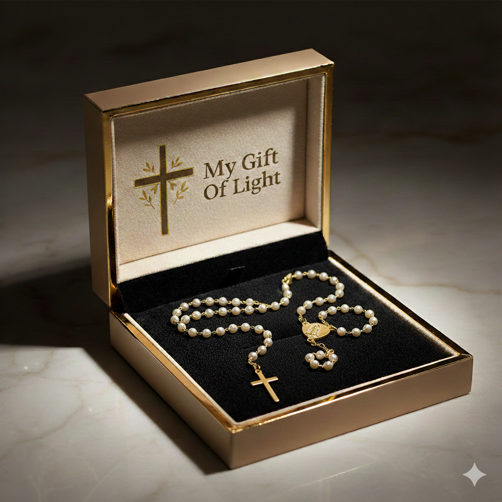 Gold Plated Rosary Necklace – Divine Elegance Catholic