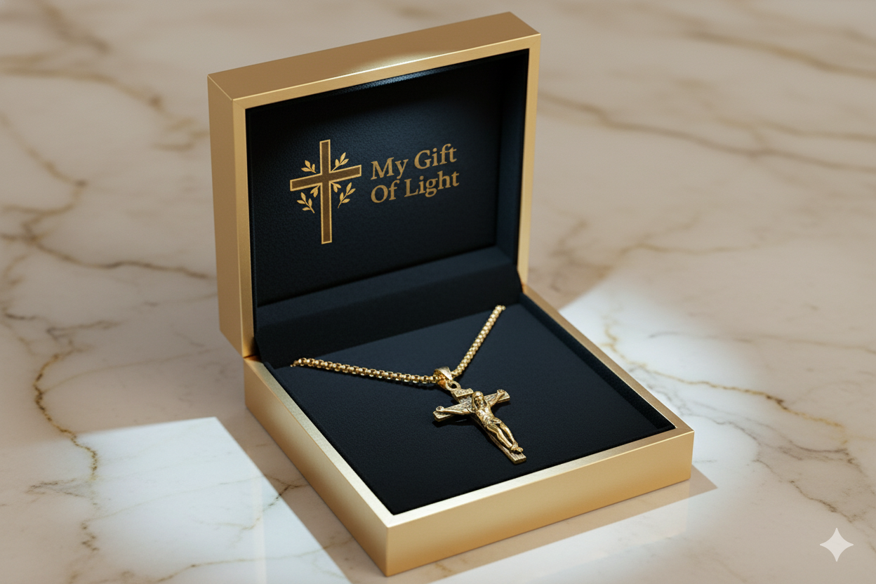 Jesus Cross Necklace – Elegant in Gold