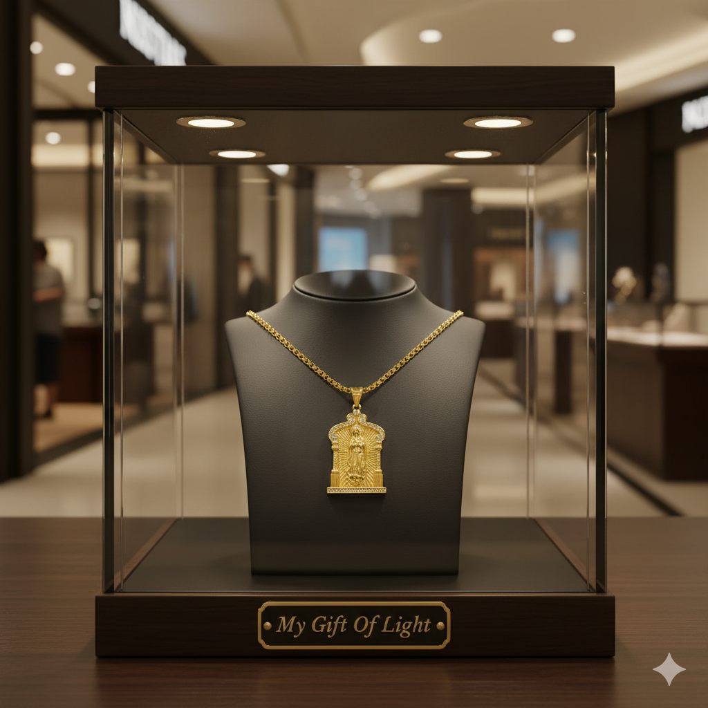 Virgin Mary Pendant – Gold