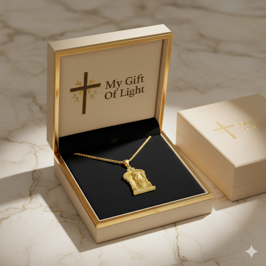 Virgin Mary Pendant – Gold