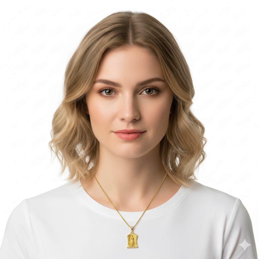 Virgin Mary Pendant – Gold