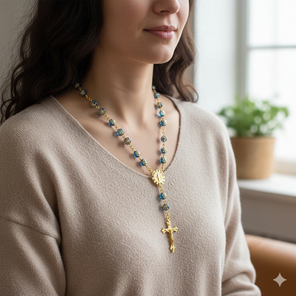 St. Benedict Medal Rosary Necklace