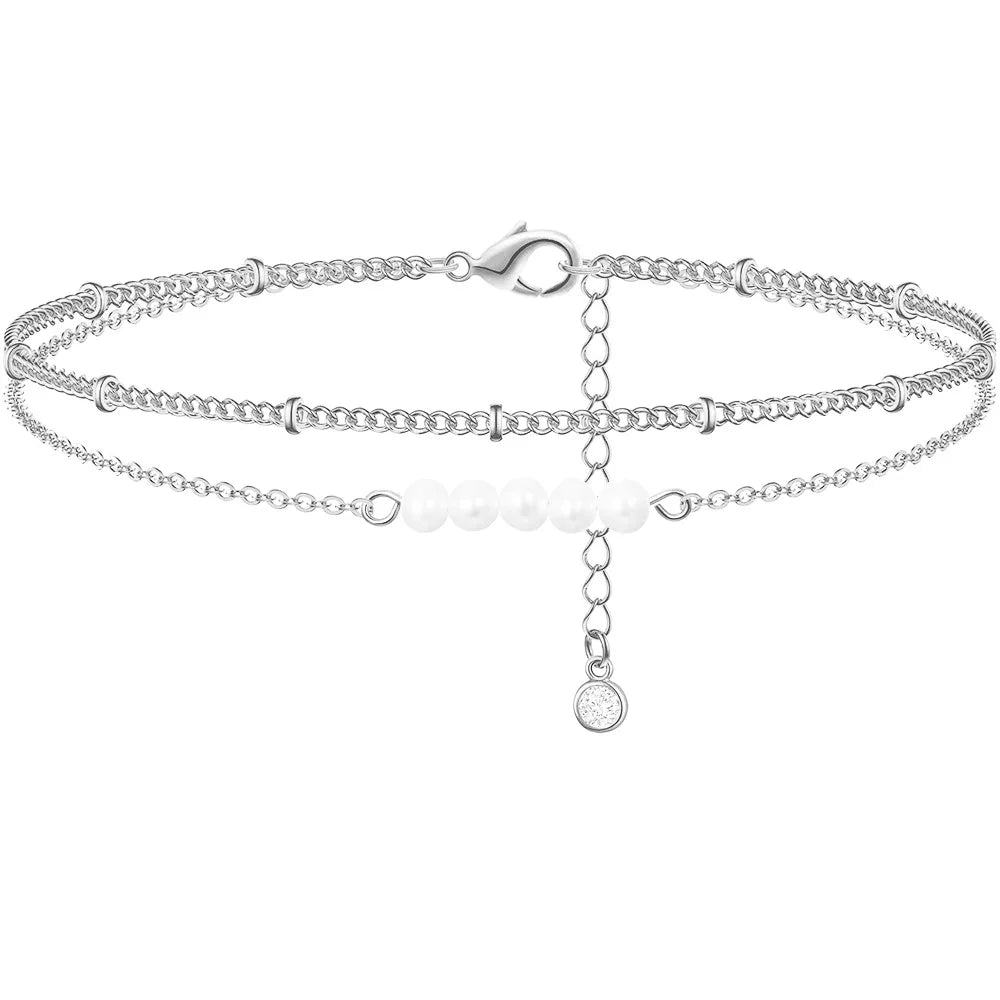 Fashion Stainless Steel Anklet For Women Turkey Blue Eye Of Evil Cross Charm Ankle Bracelet Waterproof Chain On Foot Jewelry