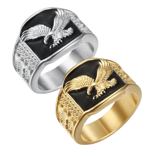 Eagle Ring for Men – Gold and Silver