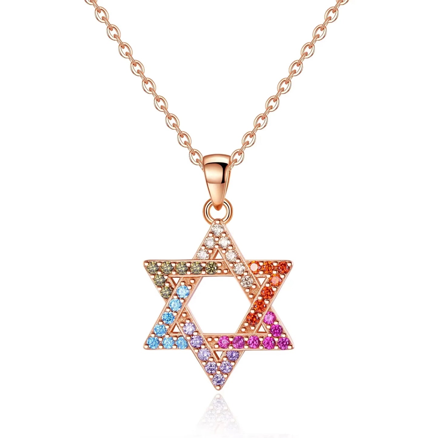 Jewish Magen Star of David Sterling 925 Silver Necklace Women Men Israel Judaica Hebrew Jewelry Hanukkah Pendants Gold Color
