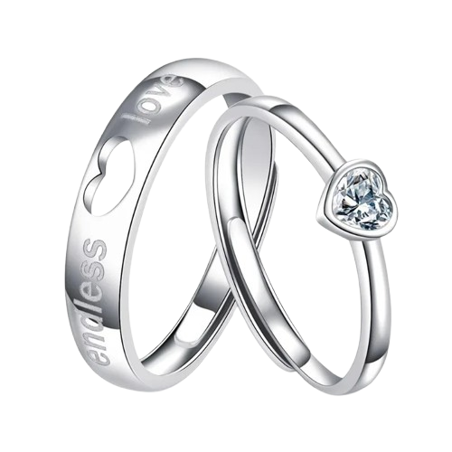Endless Love Couple Rings – Silver