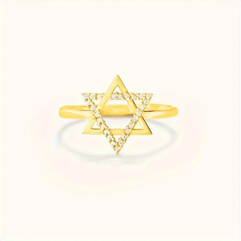 Fashionable Women's Ring, Luxurious Inlaid with Synthetic Cubic Zirconia Gift  Family and Friends Engagement Rings for Women