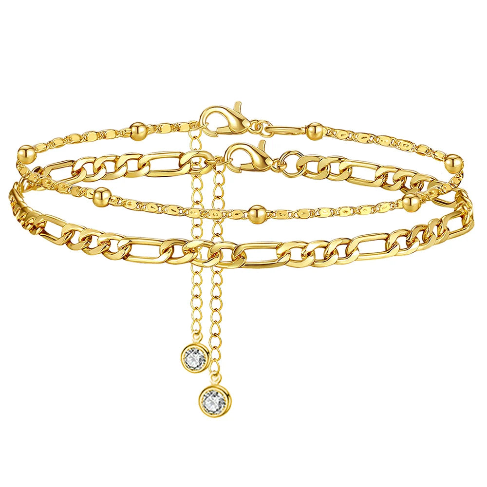 Fashion Stainless Steel Anklet For Women Turkey Blue Eye Of Evil Cross Charm Ankle Bracelet Waterproof Chain On Foot Jewelry