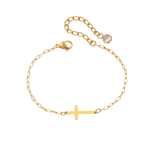 Gold Cross Bracelet – Elegant Christian Jewelry
