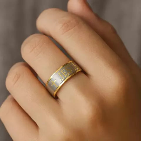 Gold Jesus Cross Ring – Golden