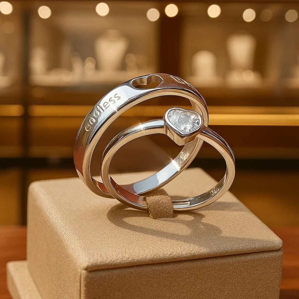 Endless Love Couple Rings – Silver