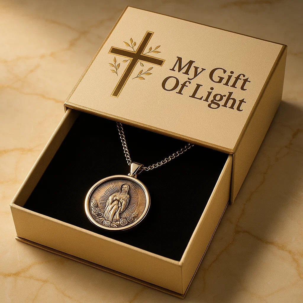 Virgin Mary Medal Necklace – Gold & Silver