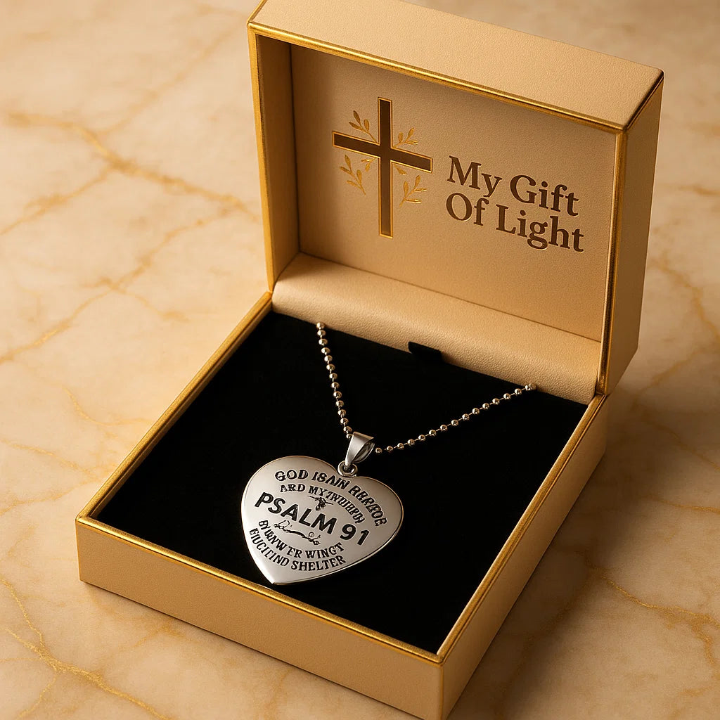 Psalm 91 Faith Necklace – Silver
