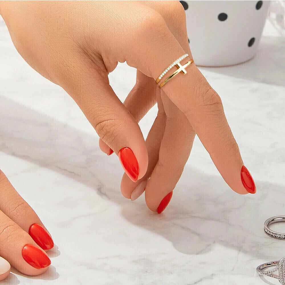 Double Band Gold Ring for Women
