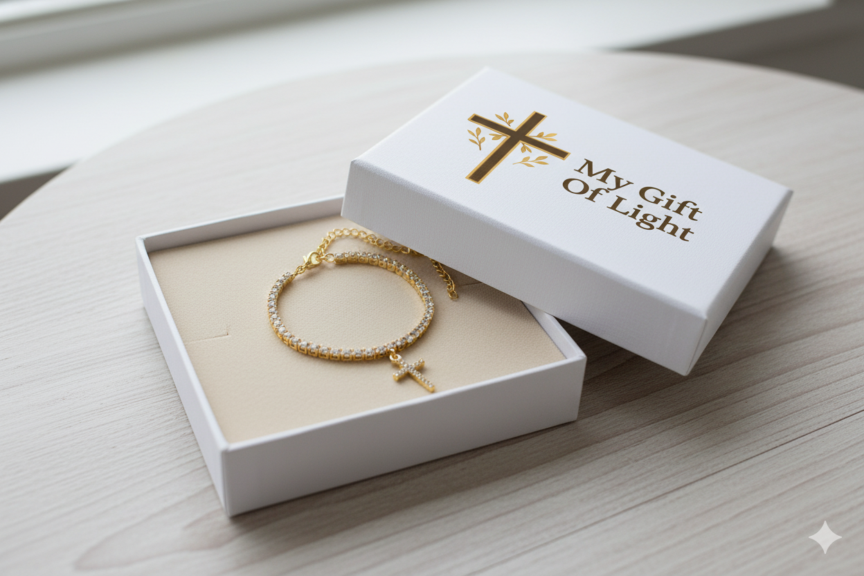 Rhinestone Cross Anklet – Gold and Silver