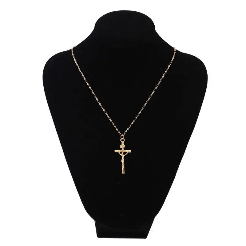 Fashion Plated INRI Crucifix Jesus Trendy Pendant Necklace Pendant Collar De Mujer