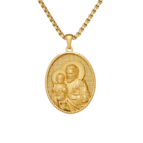 Saint Joseph Necklace – Gold Religious Jewelry