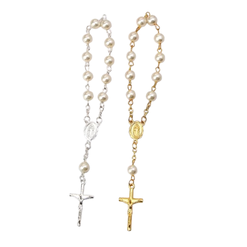 Catholic Mini Rosary Finger Bracelet