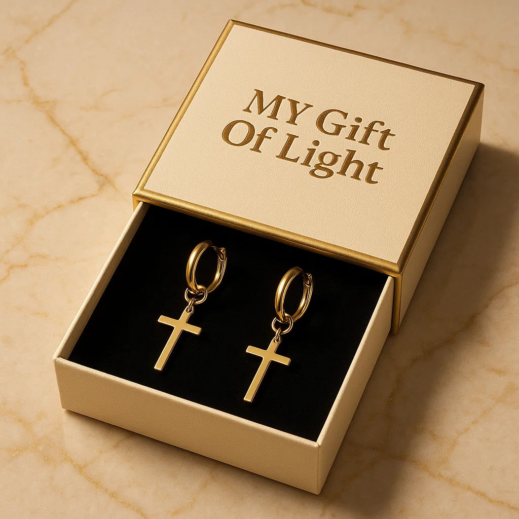 Cross Huggie Earrings – Hypoallergenic