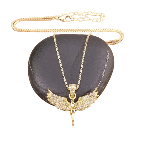 Gold Cherub Angel Pendant Necklace – Gold